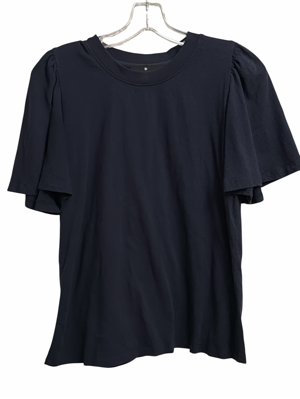 Pomander Place Navy Short Sleeve Puff-Sleeve Tee